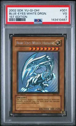 BBlue Eyes White Dragon SDK-001 1st Edition Ultra Rare Yugioh PSA 3 *487 - Image 1