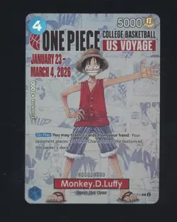 One Piece Promo College Basketball US Voyage #P-055 Monkey D. Luffy #8 - Image 1