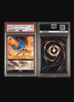 Disney Lorcana Stitch - Rock Star Store Championship Promo PSA 9 30/P1 2024 - Image 1