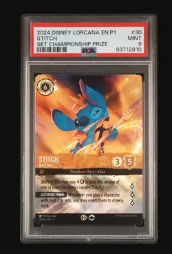 Disney Lorcana Stitch - Rock Star Store Championship Promo PSA 9 30/P1 2024 - Image 2
