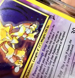 CGC 10 GEM MINT Alakazam 2000 Base Set 2 1/130 Holo SWIRL Pokemon Card - Image 3