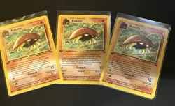 Pokemon Fossil 1st Edition Kabuto 50/62 1999 Lot Of 3 Cards English- NM/LP+ - Image 1