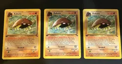 Pokemon Fossil 1st Edition Kabuto 50/62 1999 Lot Of 3 Cards English- NM/LP+ - Image 2