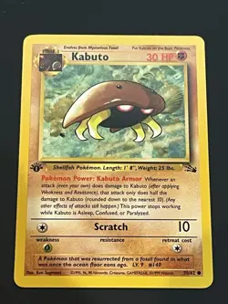 Pokemon Fossil 1st Edition Kabuto 50/62 1999 Lot Of 3 Cards English- NM/LP+ - Image 3