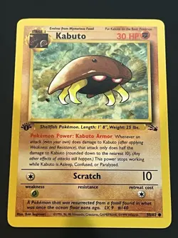 Pokemon Fossil 1st Edition Kabuto 50/62 1999 Lot Of 3 Cards English- NM/LP+ - Image 4