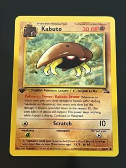 Pokemon Fossil 1st Edition Kabuto 50/62 1999 Lot Of 3 Cards English- NM/LP+ - Image 5