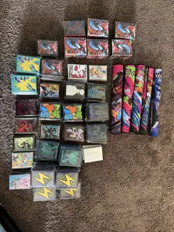 Pokemon Deck Boxes, Card Sleeves & Playmats - Charizard, Pikachu, Eevee - Image 1