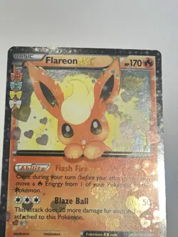 Pokemon TCG Flareon EX Holo Rare Card RC6/RC32 Generations Radiant Collection - Image 4