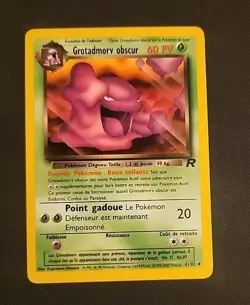 Pokemon Card Grotadmorv Obscur #41/82 Team Rocket French: Uncommon - LP - Image 1