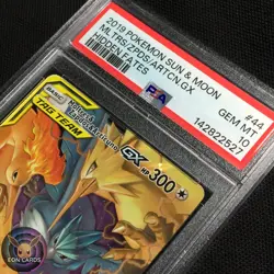 Moltres Zapdos Articuno GX 44/68 (PSA 10 GEM MINT) Hidden Fates Pokemon Cards - Image 3