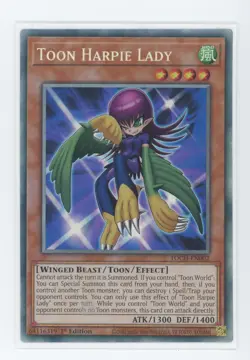 Yugioh Toon Harpie Lady TOCH-EN002 Super Rare 1st Edition NM - Image 1