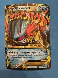 Pokemon MEGA M Swampert EX Ultra Rare XY87 Black Star Promo Holo TCG Card - Image 1