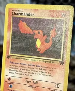 Charmander 50/82 Team Rocket 1st Edition Pokemon Card LP/MP LP- / MP+ - Image 3
