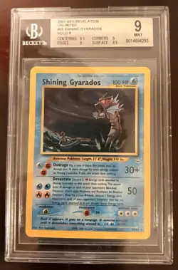 Pokemon TCG 2001 Neo Revelation Shining Gyarados 65 Secret Rare Holo Card Eng - Image 1