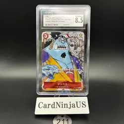 CGC 8.5 NM/Mint+ Jimbei Parallel ST01-005 C 25th Edition ONE PIECE Card Game 211 - Image 1