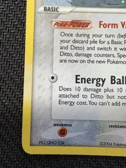 Pokemon TCG Ditto EX FireRed & LeafGreen 4/112 Holo Vintage 2004 Card HP Dmg - Image 4