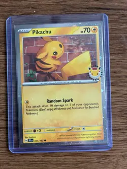 2026 Pokemon Pikachu Stamped Pokemon Day 30th Anniversary Promo Card 051/162 - Image 1