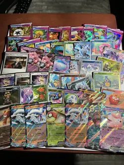 Massive Pokemon Card Lot 196 Foils V's EX's Pokeball Prismatic Destined Rivals - Image 4