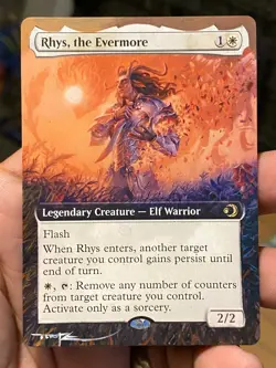 Rhys, the Evermore Showcase MTG Lorwyn Eclipsed Hand Painted Altered Art Tentz - Image 1
