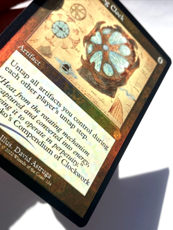 MTG Unwinding Clock *RETRO FRAME SCHEMATIC FOIL* The Brothers War 124 NM - Image 3