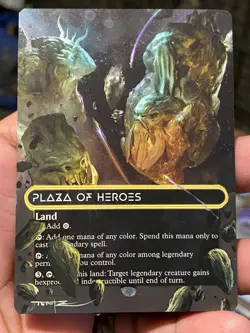 Plaza of Heroes Edge of Eternities Stellar Sights Hand Painted Altered Art Tentz - Image 1