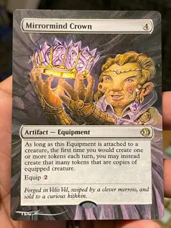 Mirrormind Crown MTG Lorwyn Eclipsed Hand Painted Borderless Altered Art Tentz - Image 1