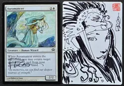 SKETCHED MtG Rebecca Guay _ Magic Origins Artist Proof _ AURAMANCER _ 1/50! - Image 1