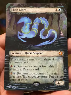 Loch Mare Showcase MTG Lorwyn Eclipsed Hand Painted Borderless Altered Art Tentz - Image 1
