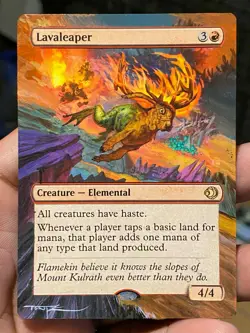 Lavaleaper MTG Lorwyn Eclipsed Hand Painted Borderless Full Altered Art Tentz - Image 1