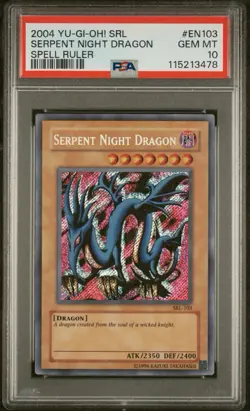[2004] Yugioh SRL-103 Spell Ruler Serpent Night Dragon PSA 10 - Image 1