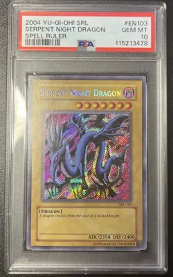 [2004] Yugioh SRL-103 Spell Ruler Serpent Night Dragon PSA 10 - Image 3