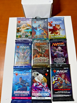 MTG RARE! Sealed Booster PackS Lot (9) MTG, Lord of the Rings Kamigawa Kaldheim - Image 1