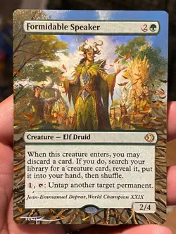 Formidable Speaker MTG Lorwyn Eclipsed Hand Painted Borderless Altered Art Tentz - Image 1