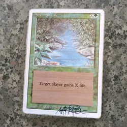 Stream Of Life Signed by Artist Revised MTG Revised 3ED Mark Poole - Image 1