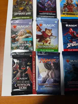 MTG RARE! Sealed Booster PackS Lot (9) MTG, Lord of the Rings Kamigawa Kaldheim - Image 4