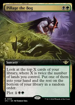 Pillage the Bog 0359 Extended Art Foil Rare OTJ MTG Near Mint - Image 1