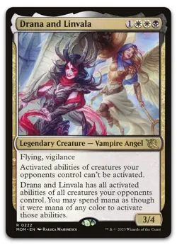 Drana and Linvala #222 (LP) March of the Machine MOM Magic MTG - Image 1