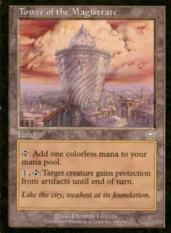 1993 Magic the Gathering MTG #330 Tower of the Magistrate - Land - Image 1