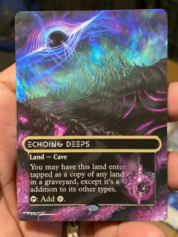 Echoing Deeps Edge of Eternities: Stellar Sights Hand Painted Altered Art Tentz - Image 1