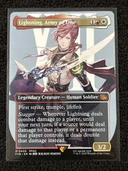 Lightning, Army of One [Borderless] #400 Final Fantasy Magic The Gathering - Image 1