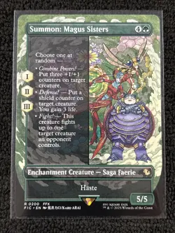 Summon: Magus Sisters [Borderless] #200 Final Fantasy Magic The Gathering - Image 1