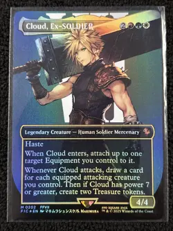 Cloud, Ex-SOLDIER [Borderless Foil] #202 Final Fantasy Magic The Gathering - Image 1