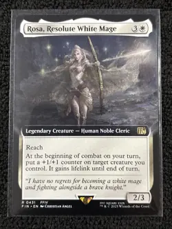 Rosa, Resolute White Mage [Extended Art] #431 Final Fantasy Magic The Gathering - Image 1