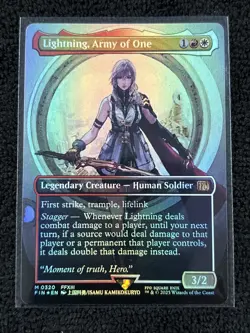 Lightning, Army of One [Borderless Foil] #320 Final Fantasy Magic The Gathering - Image 1