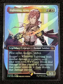 Lightning, Army of One [Borderless Foil] #400 Final Fantasy Magic The Gathering - Image 1