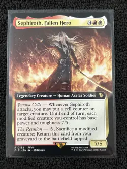 Sephiroth, Fallen Hero [Extended Art] #182 Final Fantasy Magic The Gathering - Image 1