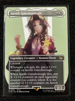 Aerith Gainsborough [Borderless] #374 Final Fantasy Magic The Gathering - Image 1