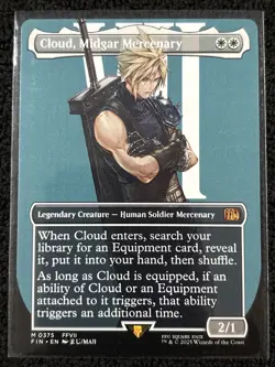 Cloud, Midgar Mercenary [Borderless] #375 Final Fantasy Magic The Gathering - Image 1