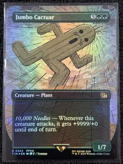 Jumbo Cactuar [Borderless Foil] #343 Final Fantasy Magic The Gathering - Image 1