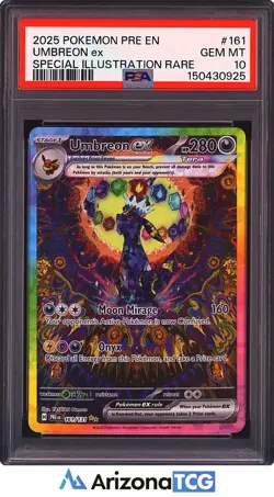 Pokemon 2025 Umbreon ex 161/131 SIR Prismatic Evolutions GEM MINT PSA 10 - Image 1